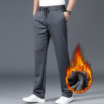 FiveFive Vilnos Didelio Dydžio Vyri&scaron;kos Kelnės 150KG 6XL 7XL 8XL 9XL 10XL Tėčio Dovana Darbo Žieminės &Scaron;iltos Tamprios Oficialios Storos Tiesios Vyri&scaron;kos Kelnės 9XL pilka