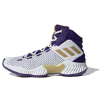 Adidas Pro Bounce 2018 Patogūs Patvarūs Lengvi Vidutinio Auk&scaron;čio Krep&scaron;inio Batai Unisex Sportbačiai Balti Violetiniai IG4495 40