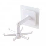 Virtuvės laikymo vieta 360&deg; besisukanti prie sienos montuojama lentyna balta