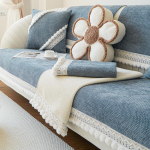 Sofa Pagalvėlė &Scaron;enilinė &Scaron;viesiai Prancūzi&scaron;ko Kremo Stiliaus Keturių Sezonų Universalus Užvalkalas Užvalkalas Audinys Neslystantys Sėdynės Pagalvėlės 70*70cm