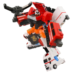 Takara Tomy Tomica Darbo Jėgos TJBDX Hyper Rescue Darbo Jėgos Raudonasis Salamandras ir Super Greitosios Pagalbos Automobilio DX Rinkinys, Miniatiūrinis Automobilio Žaislas 3 Metų Amžiaus ir Vyresniems red