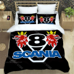 3D S-Scania logotipas Spausdinami patalynės komplektai i&scaron;skirtinių reikmenų rinkinys antklodės užvalkalas lovos komplektas patalynės komplektas prabangi gimtadienio dovana EU Single 135x200cm