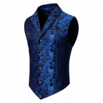 Vyri&scaron;ka paisley viktori&scaron;ka liemenė Steampunk liemenė Slim Fit prigludusi apykaklė Formali kasdienė retro eleganti&scaron;ka individuali XL