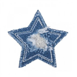 Ecusson thermocollant - Rayher - Etoile en jean - 6 cm - Facile &agrave; appliquer - Tendance