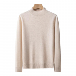 Hengyuanxiang Women's 100% Pure Wool Thick Half-High Neck Sweater 2XL