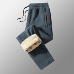 Vyri&scaron;kos žieminės &scaron;iltos vilnos kelnės Vienspalvės sportinės kelnės su &scaron;erpa pamu&scaron;alu Atleti&scaron;kos storos bėgimo kelnės su ki&scaron;enėmis vyri&scaron;kos laisvalaikio sportinės kelnės plius dydis 8XL