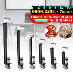 12V Juoda Linijinė Pavara 900N 225Lbs Elektrinis Linijinis Variklis Judėjimo Atstumas Eiga 50mm 100mm 150mm 200mm 300mm 400mm 50mm/2 inch