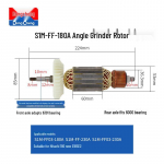 Dongcheng kampinio &scaron;lifuoklio rotorius ir poliravimo priedų rinkinys