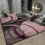 &Scaron;iaurieti&scaron;ki abstraktūs dideli svetainės kilimai Modernus dekoras Miegamojo lovūžio pūkuotas mink&scaron;tas kilimėlis Biuro neslystantis plaunamas kilimėlis Grindys 80*160cm