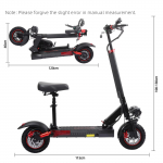 Naujas elektrinis paspirtukas J-01 800W variklis 48V15AH baterija su sėdyne E-paspirtukas suaugusiam 10 padanga miesto kelionėms bekele sulankstomi paspirtukai 800W 48V 15AH
