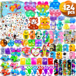 120/206 vnt. Vaikų gimtadienio Pinata žaislai Snap apyrankės Spaudžiami burbuliukai Fidget žaislai Karnavalo prizas Pinata užpildas Didmeniniai žaislai Vaikų dovanos