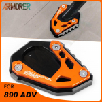 2023 Motorcycle Accessories For KTM 890 Adventure R 890ADV 890 adventure 890 ADV R  2022 Side Stand Kickstand Plate 890 ADV LOGO BK