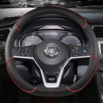 for Nissan Juke F15 F16 2010~2023 Car Steering Wheel Cover Non-slip PU Leather Auto Accessories Fast Shipping O shape White