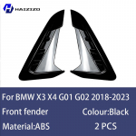 For BMW X3 X4 G01 G02 2018- Car front fender side gill carbon fiber modified accessories high gloss black decorative frame juoda