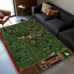 3D HOMM3 Might and Magic Herojai Žemėlapio Lobių Skrynios Retro Žaidimo Kilimas Svetainės Miegamojo Namų Sofai, Neslystantis Grindų Kilimėlis 80x120cm( 31x47in) gray