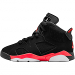 Air Jordan 6 Retro PS Reverse Infrared Pardavėjo Vaikų Sportbačiai Juodi &Scaron;viesiai Raudoni IQ1277-001 28