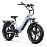 Electric bicycle ONESPORT OT08, 500W motor, 48V 18AH battery, top speed 25 km/h, cruising range 90km, 20*4.0 inch tires pilka
