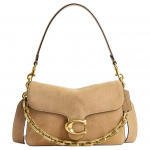 Coach Tabby 26 Signature Hardware Suede And Calfskin Vidutinė Peties Rankinė Moteri&scaron;kos Rankinės Žalvario Smėlio CAN13-B4SN Basic Set (Bag+Dust Bag)