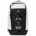 Jordan 33L Didelės talpos patogus poliesterio kuprinė Vidutinio dydžio Unisex kuprinės Baltas Juodas JD2623009AD-002 White & Black