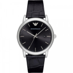 &bdquo;Emporio Armani&ldquo; Luigi juodo odos vyri&scaron;kas kvarcinis laikrodis AR2500 juoda
