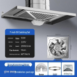 Sieninis virtuvės gartraukis su dūmų surinkimo gaubtu - Galingas buitinis gartraukis 1m Pipe + Accessories