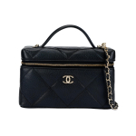 Chanel 25k Prekės ženklo logotipas i&scaron; grūdėtos karvės odos su auksiniais metalo elementais Rankinė moterims Juoda Gift Set(Basic Set+Box+Shopping Bag) juoda