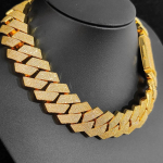 Storas Sunkus 15mm Dvi Eilės &Scaron;akutės Nustatymo Kubieti&scaron;ko Grandinėlės Ledinis Hip Hop Baltas/18k Paauksuotas Karoliai Papuo&scaron;alai Moterims Vyrams Dovanos 20inch Necklace