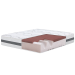 The White Stone Memory Foam Mattress Auk&scaron;tis 27 cm | Hipoalerginis ir kvėpuojantis audinys | Savaime prisitaikančios ortopedinės savybės 135 x 205 cm balta