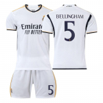 2023-24 Real Madrid namų mar&scaron;kinėliai #9 Mbappe #5 Bellingham #7 Vinicius, gerbėjų versija Futbolo mar&scaron;kinėliai XL