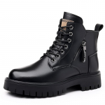 Žieminiai stori padai Vyri&scaron;ki batai Lauko vandeniui atsparūs rai&scaron;teliais tikros odos batai vyri&scaron;ki Patogūs &scaron;ilti odiniai batai Botas Zapatos 39 juoda
