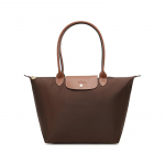 Longchamp Le Pliage Original Ilgos rankenos Sulankstomas Daugkartinio naudojimo drobės Koldūno formos krep&scaron;ys Tote Pečių krep&scaron;ys Moteri&scaron;ki krep&scaron;iai Ruda 1899089P81 Basic Set (Bag)