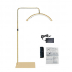 2025 Pusmėnulio LED vaizdo &scaron;viestuvas su stovu: Reguliuojama spalva, 360&deg; pasukimas, Laikiklis nuotolinio valdymo pultui ir telefonui