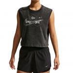 Nike Dri-Fit prakaitą sugeriantis greitai džiūstantis mi&scaron;raus audinio laisvalaikio bėgimo maikutė moterims vir&scaron;utinė dalis IR7593-045 S