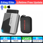 2026 Naujas KINGBOLEN Ediag Elite Viso gyvenimo nemokami automobilių diagnostikos įrankiai Visos sistemos 15 atstatymų Dvipusis testas Automatinis skaitytuvas OBD2 Lifetime Free Update