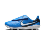 Nike Tiempo Legend 10 Soft And Comfortable Slip Resistant Abrasion Resistant Low top Kids' Soccer Shoes Blue DV4356-400 28