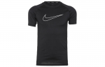 Nike Pro Dri-FIT vyri&scaron;ki aptempti trumpomis rankovėmis mar&scaron;kinėliai juodi DD1993-010 M