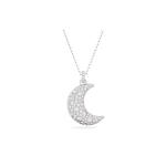 Swarovski Luna serijos pusmėnulio dizaino rodžiu padengtas karoliai moterims Sidabrinis 5666181 Box (Random Color)