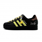 Adidas Originals Superstar 2 Atsparūs trinčiai Žemi Teniso Batai Unisex Juodi Geltoni JI0079( team927-) 44