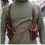 Viduramži&scaron;ka Steampunk Odinė Peties ir Juosmens Cosplay Rankinė tamsiai ruda spalva