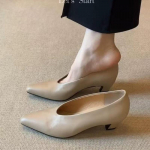 Naujo stiliaus moteri&scaron;kos basutės smailiais pir&scaron;tais Auk&scaron;takulniai Batai Moteri&scaron;kos &scaron;lepetės Slingback Madingi Suknelės Seklios klumpės Vasariniai Eleganti&scaron;ki bateliai 35