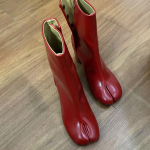 Rudens Žiemos Mink&scaron;tos Odos Skeltu Pir&scaron;tu Tabi Moteri&scaron;ki Ankle Boots Madingi Užtrauktuku Stori Auk&scaron;ti Kulniukai Chelsea Stori Batai Trumpi Batai 35