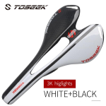 TOSEEK Anglies Pluo&scaron;to Balnelis 7x9mm Bėgeliai Road Kalnų Dviratis Sėdynė Kvėpuojanti Itin Lengva Profesionali Lenktyninė Dviračių Įranga Carbon Fiber white