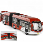 1:32 sąnarių dviejų sekcijų autobuso žaislinis automobilis metalinis modelis Atitraukiamas Durys atidaromos Garsas ir &scaron;viesa Kolekcija Dovana Vaikui Berniukui