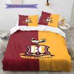 Bradford City AFC ra&scaron;to patalynės komplektas: antklodės užvalkalas, pagalvės užvalkalas, namų dekoras, dovana (1 * antklodės užvalkalas + 2 * pagalvės užvalkalai, be &scaron;erdies) 135x200cm yellow