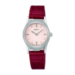 SEIKO taktilinis laikrodis regėjimo negalią turintiems žmonėms, kvarcinis, maitinamas baterija, su Brailio ra&scaron;to instrukcija, modelis SQWK033, rožinis, moteri&scaron;kas white