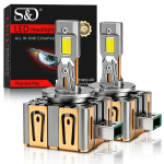 2 vnt. dviejų spalvų D1S D3S LED priekinių žibintų lemputės Canbus D8S D1R D3R D8R Turbo LED 60000LM Dvispusės 56 branduolių CSP lustas 6000K 4300K Lempos keitimas Plug&Play D3S/D3R/D8S/D8R