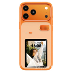 Pasidaryk pats 2,8 colio Aroma TFT spalvotas ekranas telefono dėklas iPhone 16-18 serijai Mažas energijos suvartojimas Visi&scaron;ka apsauga iPhone 16 oranžinė