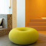 Sofa Donut Apvali Tingi Vienvietė Namų Svetainė Paprasta Sofa Advanc Mielas Laisvalaikio Kėdė Eleganti&scaron;ka Mink&scaron;ta Odai Draugi&scaron;ka Kvėpuojanti