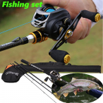 Žvejybos rinkinys Kombinuotas me&scaron;kerykotis su &bdquo;Baitcasting&ldquo; žvejybos rite, 4 sekcijų &bdquo;Lura&ldquo; me&scaron;kerė &bdquo;Smooth Bass&ldquo;