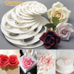 6 vnt. Fondant Cake Sugarcraft Rose Flower Cookie Forma